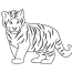 cute baby tiger coloring page