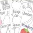 fruit coloring pages free printable