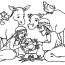baby jesus in manger coloring page