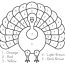 thanksgiving color by number printables