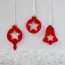christmas star cutout decorations set