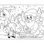 santa coloring pages for kids adults