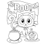 halloween boo kitty coloring pages