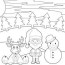 santa and reindeer coloring pages