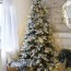 flocked christmas tree décor ideas