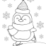 cute penguin coloring page free