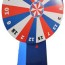 cardboard prize wheel with 18 numbered
