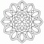 free geometric mandala coloring page