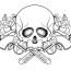 easy to draw skull coloring pages