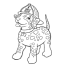 little fire dog coloring pages kids