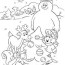 frosty with children coloring page
