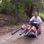 watch leaf blowers mounted to go cart