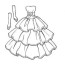 wedding dress colouring pages clip