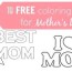 mothers day coloring sheets