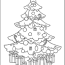 big christmas tree coloring page free