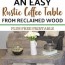 diy rustic coffee table free plans