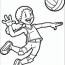 a volleyball player coloring page
