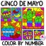 cinco de mayo color by number made by