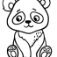 a little panda coloring page free