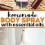 homemade body spray with essential oils