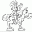 desenho de cavalo com cowboy para