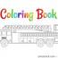 fire truck coloring book vector