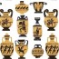ancient greek vase fabric wallpaper