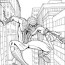 spiderman in the city coloring page