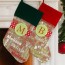word art whimsical christmas stocking