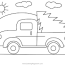 christmas tree truck coloring page for
