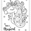 magical birthday unicorn coloring page