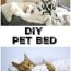 diy pet bed from old sweaters coffee