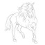 running arabian horse coloring page