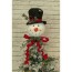 snowman head with top hat tree topper