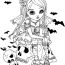 little vampire girl coloring pages