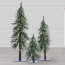 pre lit faux alpine trees set of 3