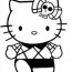 nice hello kitty coloring page free