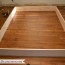 diy stained wood raised platform bed