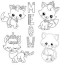 4 cutest cats coloring page my