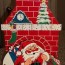vintage santa chimney wood christmas