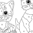 kittens and ball of yarn coloring page