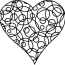abstract heart coloring pages