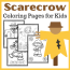 free printable scarecrow coloring