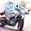wallpaper girl motorcycle anime art
