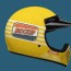 vintage motorcycle helmet mockup open