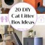 20 diy cat litter box ideas hidden