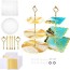 buy 2 pack 3 tier cake stand resin tray