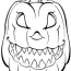 scary pumpkin coloring page free