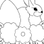 bunny and easter coloring page online