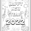 happy new year colouring pages www